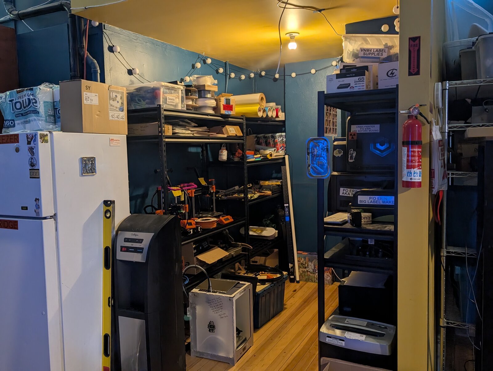 A glimpse of the printing corner.
