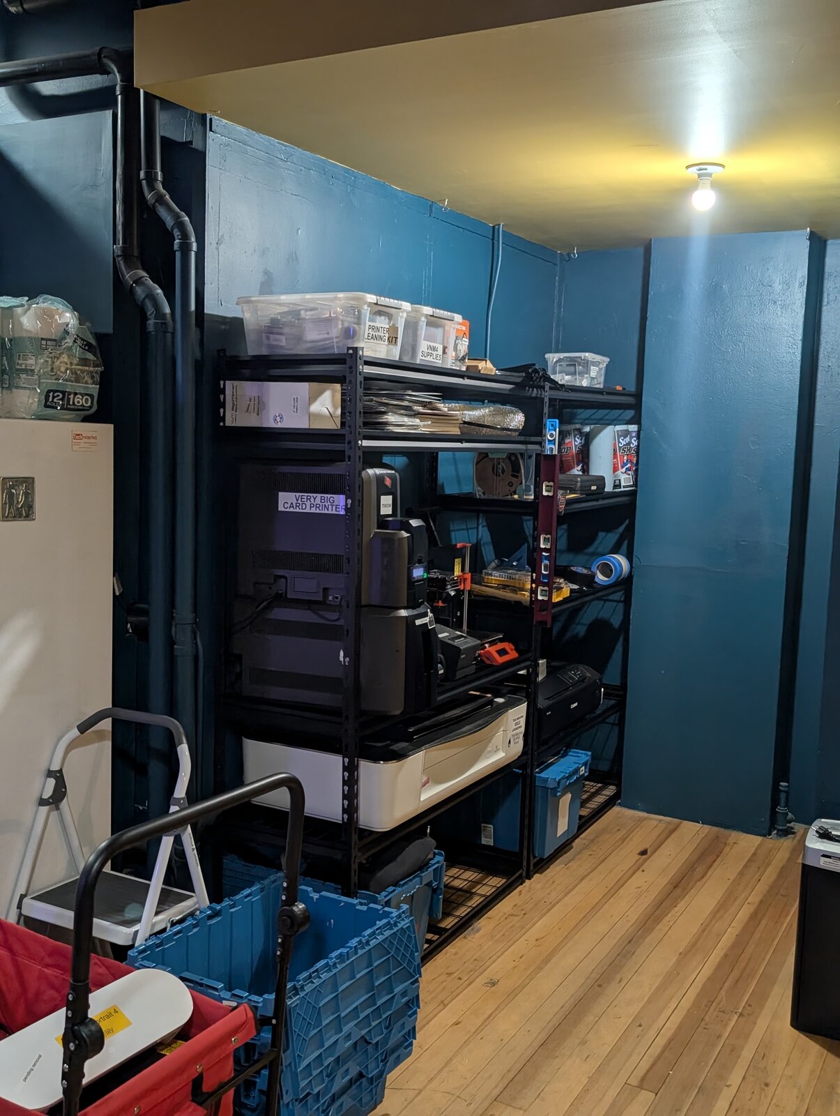 A glimpse of the printing corner.